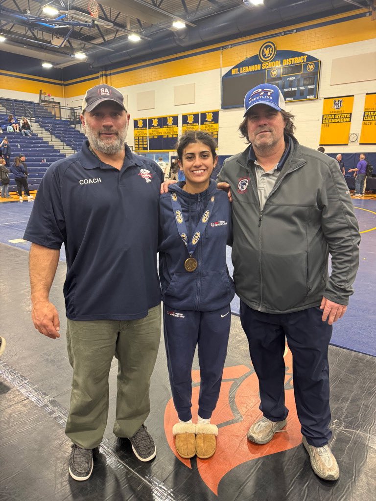 Shalerathletics's tweet photo. What a showing for Shaler Area Girls’ Wrestling at the PIAA Girls’ West Regional Tournament! We have TWO STATE QUALIFIERS!
🥇Blythe Letters - 1st Place
🏅Gianna Alcalde- 4th Place
#PIAA #WeAreSA #GirlsWrestling https://t.co/KbWlcwx1P6