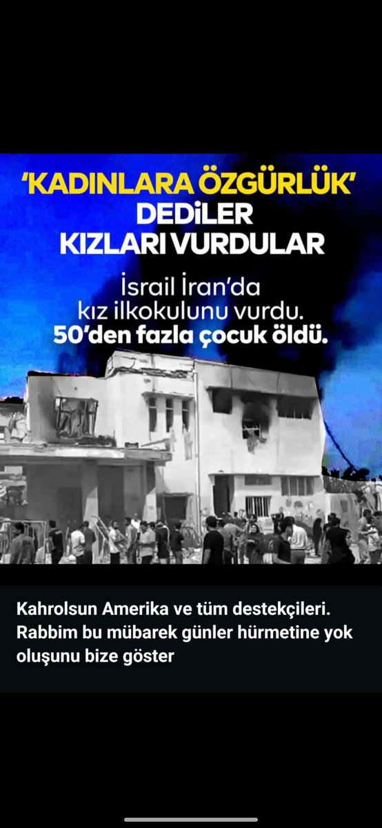 Kahrolsun İsrail ! kahrolsun Amerika! kahrolsun tüm zalimler!