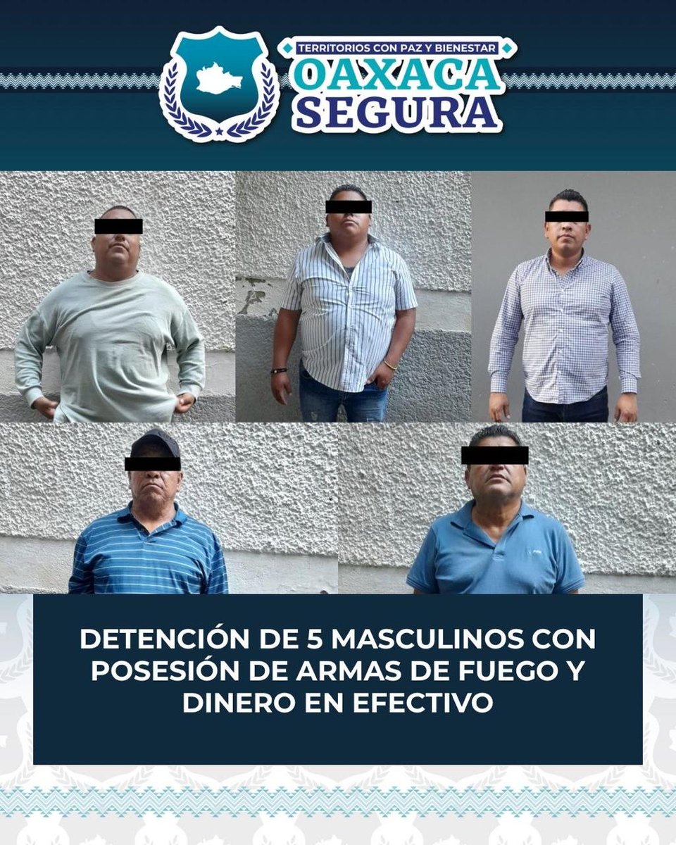 Detiene Policía Estatal a cinco personas con armas y más de 500 mil pesos en Xoxocotlán

Da click aquí 👇
facebook.com/share/p/1CMSZi…

#Oaxaca #Noticias #Estados #Seguridad