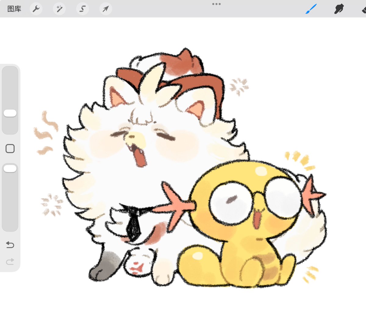 画了我自设和朋友自设的宝可梦塑