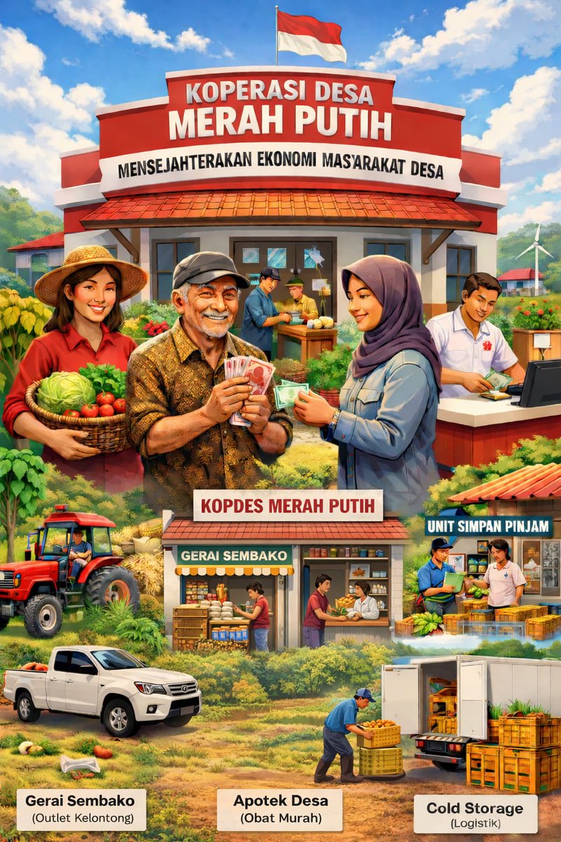 KOPERASI DESA MERAH PUTIH mensejahterakan ekonomi masyarakat Desa
<a href="/Yandri/">yandri muslim</a> Susanto 
@SekretarisKabinetRI 
@Bpsdm Kemendesa
#PendampingDesaKuatkanKoperasiDesa
#KoperasiDesaMensejahterakanDesa
#StopIzinBaruMinimarketdiDesa