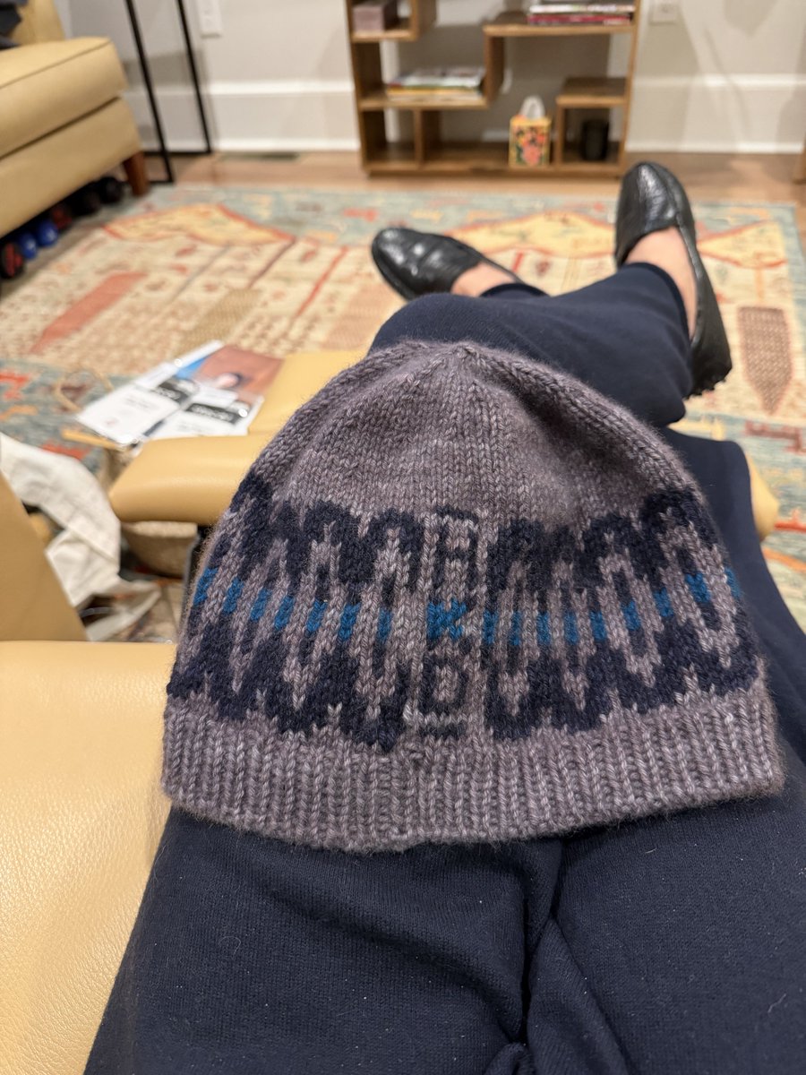 HarmeetKDhillon's tweet photo. Made this cashmere hat today. And did a few other things including shopping, cooking, gardening, exercising. https://t.co/0eYPuOaC7V