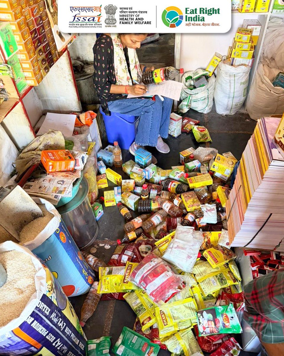 fssaiindia's tweet photo. #Rajasthan  #Salumbar  Approx 400 kg of expired and contaminated food items were seized and destroyed in the interest of public health.

Samples from several shops have been sent for lab testing, and action will be taken under the FSS Act, 2006. #FSSAIinStates  #FSSAIAction https://t.co/ghGB2uTNsM