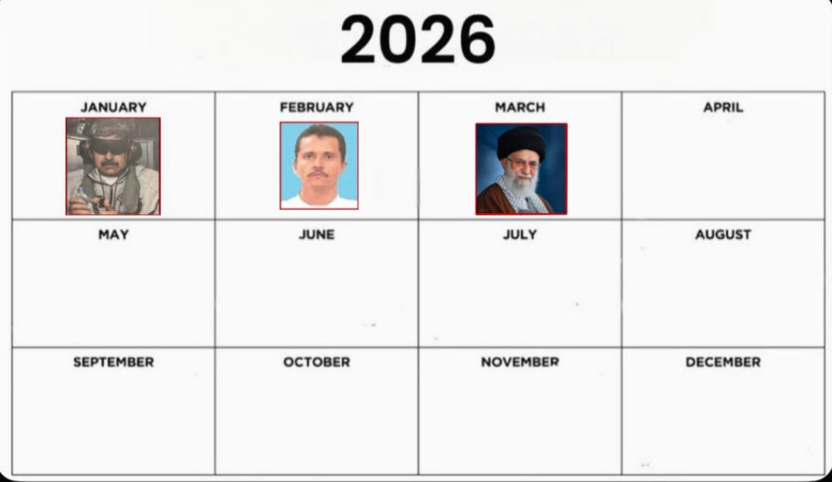 2026 so far 
#WorldWar3 
#Khamenei