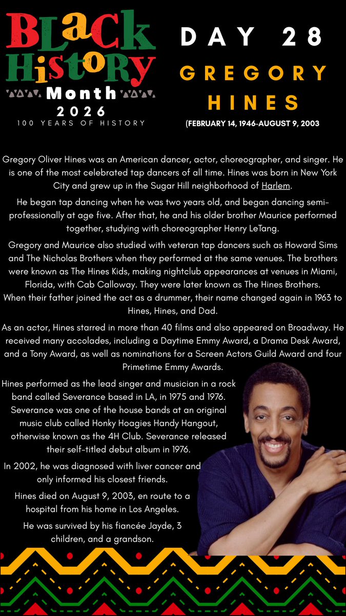 Rah2010's tweet photo. Day 28: Gregory Hines https://t.co/SjOjyWE0RY