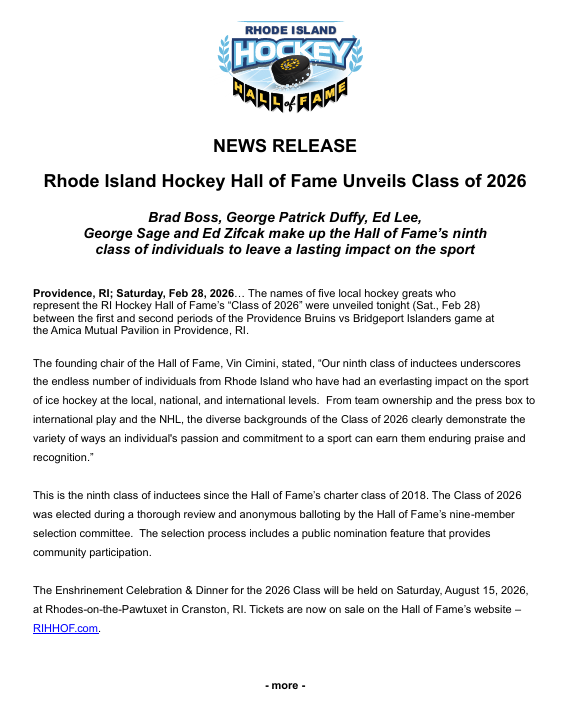 RI Hockey Hall of Fame tweet media