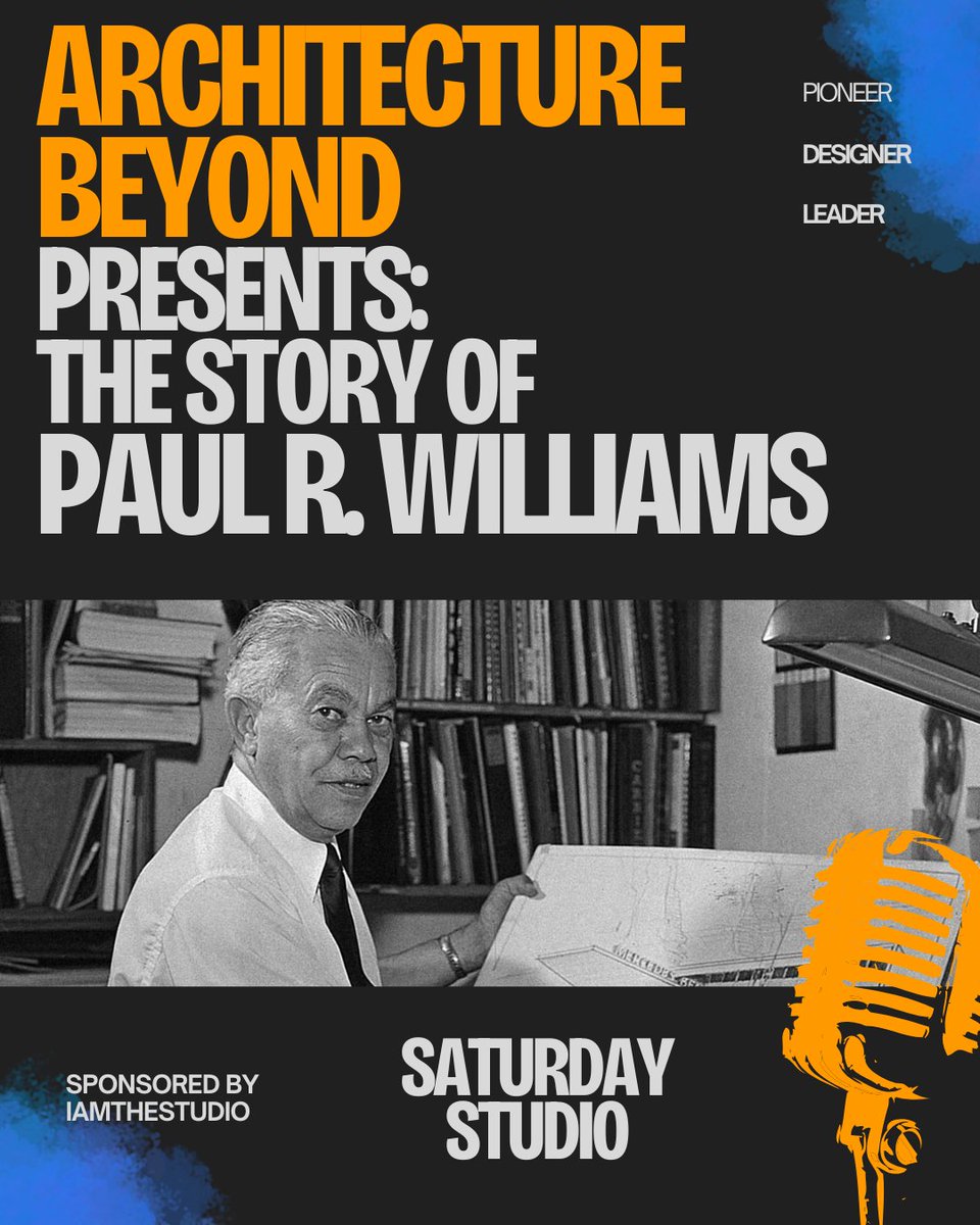 Happy to share the story of Paul R. Williams after our research and preparation for our new Saturday Studio Feature from Architecture Beyond.  
architecturebeyond.buzzsprout.com/2162839/episod…