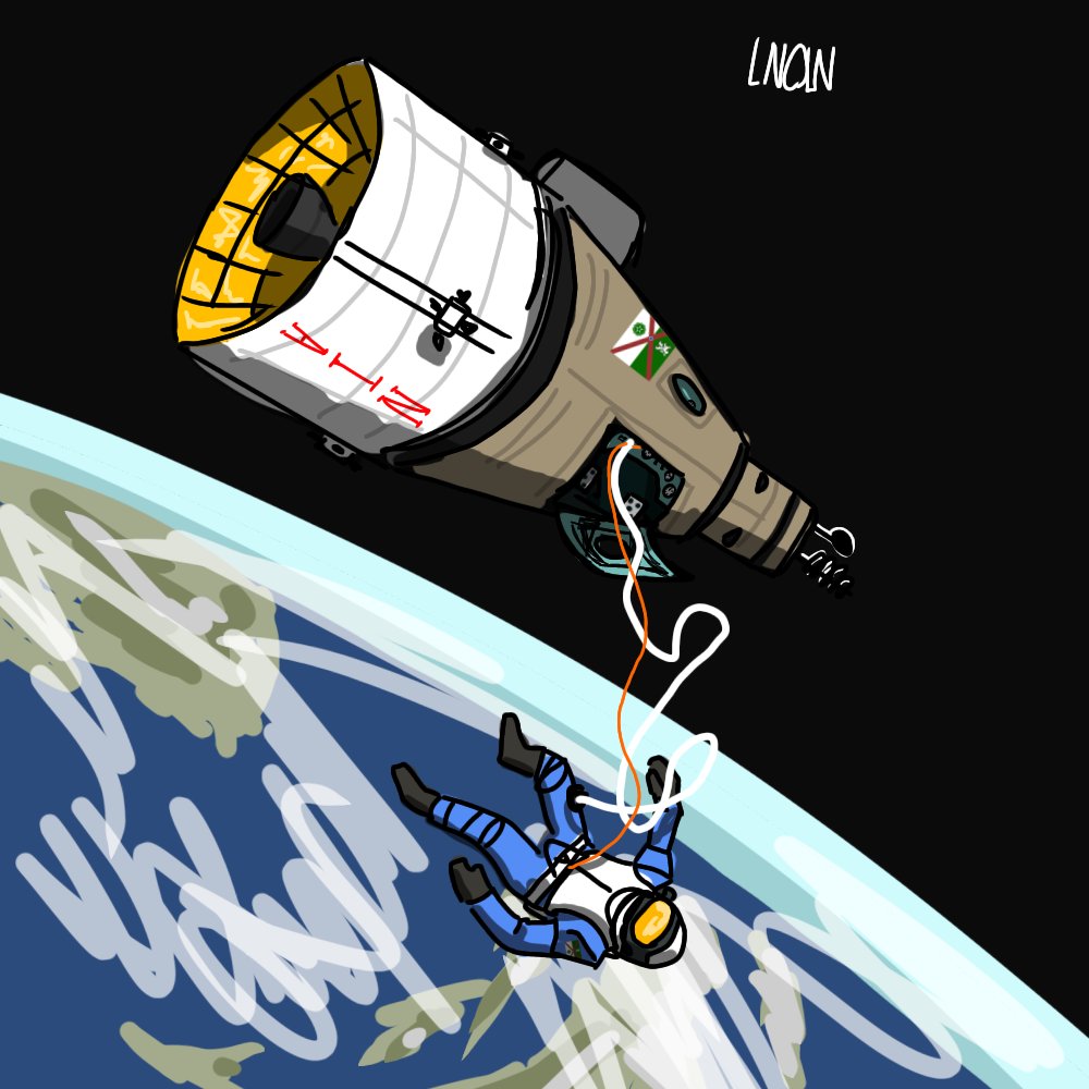 The CUPR enters the true space age, Gofonaut Cpt. Thomas Llewellyn becomes the NIA's first spacewalker, E4/680.