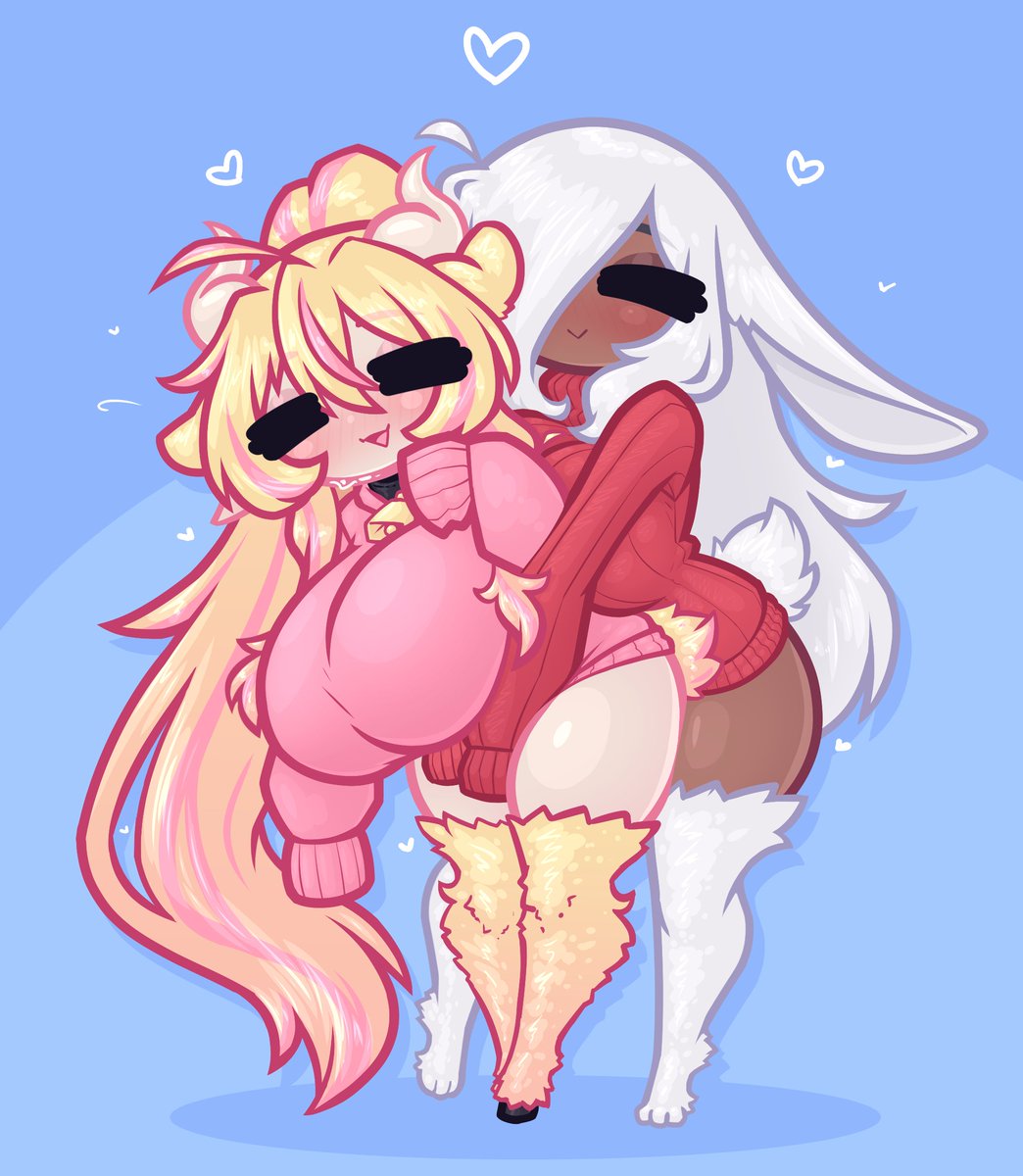 Finished YCH. Chibi Hugs!