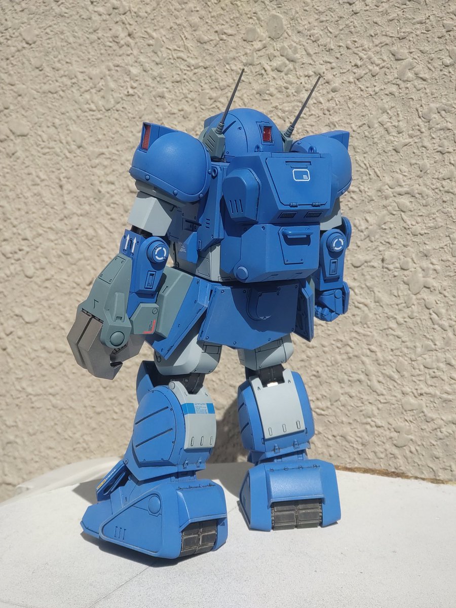 sasaki1194's tweet photo. PLAMAX1/24ラビドリードッグ完成☆
ついに完成しました✨
汚しはほんのり、トップコートはつや消しで一部を半つやにして別パーツ感をだしてみました🤗
なかなか良い感じではないでしょうか?
このキットはシュッとした狂犬とキリコさんが製作出来る良いモノでした✨✨
#ボトムズ https://t.co/BuXCz9HlVq