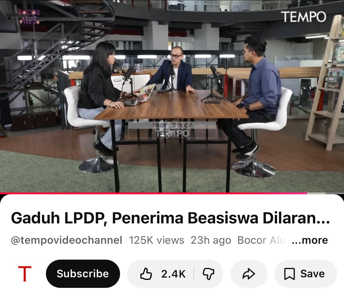 Sampe dibahas di tempo bjir. Tp, gara2 ini gue jd tau kl permasalah LPDP nih ga sesimpel mengabdi atau ga mengabdi setelah lulus 

Kompleks jg ternyata