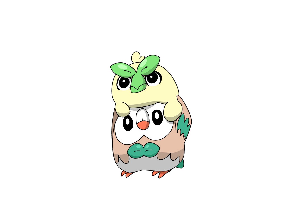 r0wm11's tweet photo. 後輩🌱🌱
#モクロー #ハブロウ #rowlet  #browt #ポケモンイラスト #pokemonfanart https://t.co/GQGGPNq9su