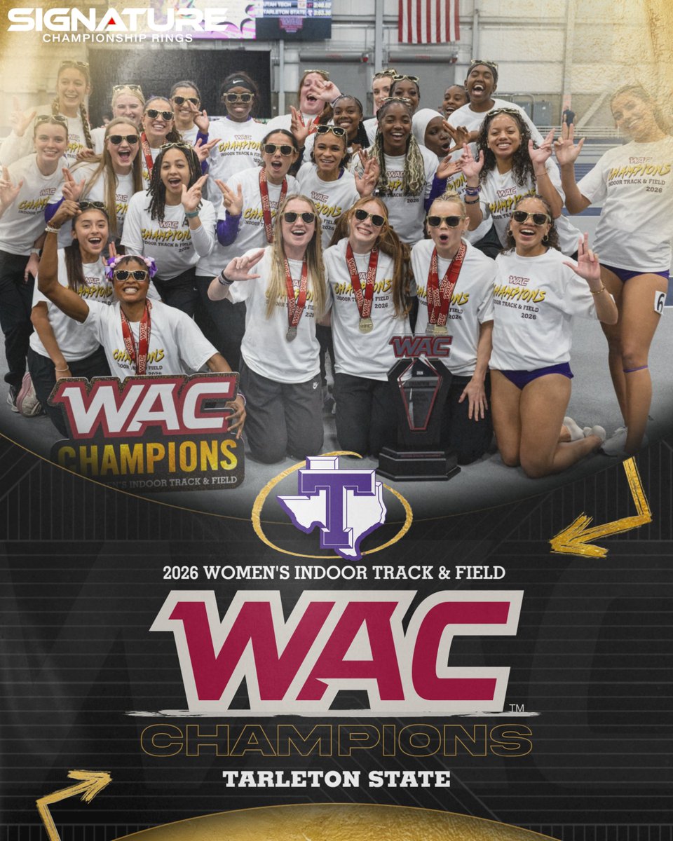 UAConference's tweet photo. The 2026 Women's #WACitf Champions: @TarletonXCTrack π https://t.co/pYl96JsS0R