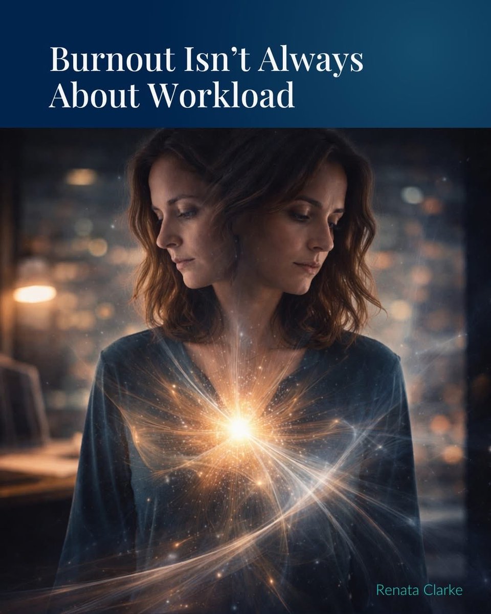 RenataClarke's tweet photo. Burnout isn’t always about workload.
Sometimes it’s the cost of operating from an outdated identity. https://t.co/Jux5TLrIVZ