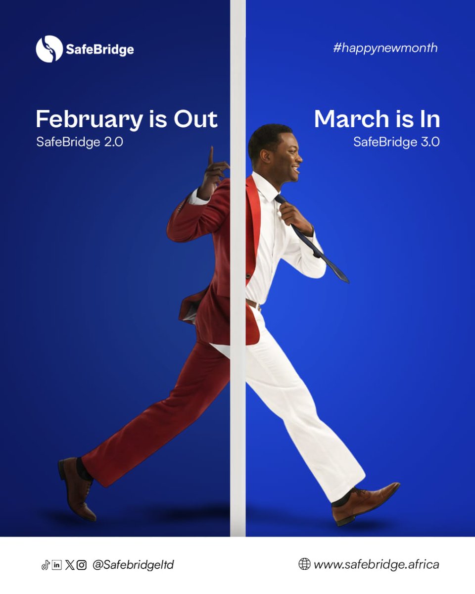 Safebridgeltd's tweet photo. As you step into this new month, we want you to look ahead and be audacious.

Run with your passion and hold on to your resilience to achieve your goals.

And as you take every step, SafeBridge is right here, better than ever, rooting for you, and supporting your efforts all the way.

Happy New Month! 

#HappyNewMonth
