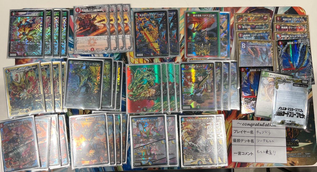 大会結果】 本日の #デュエルマスターズ バトライ刃争奪戦 優勝は