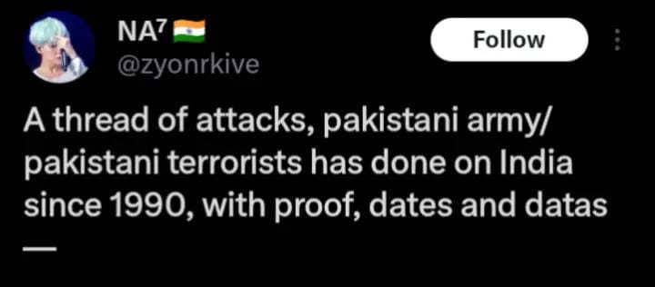 bringing back this thread here! I hope all of my fellow Indian army's share this 🦚 🌸✨. That country always having breef with us and I'm so proud of Indian Army Forces who always protected us from these mosquitoes.🥹🥹🪷
