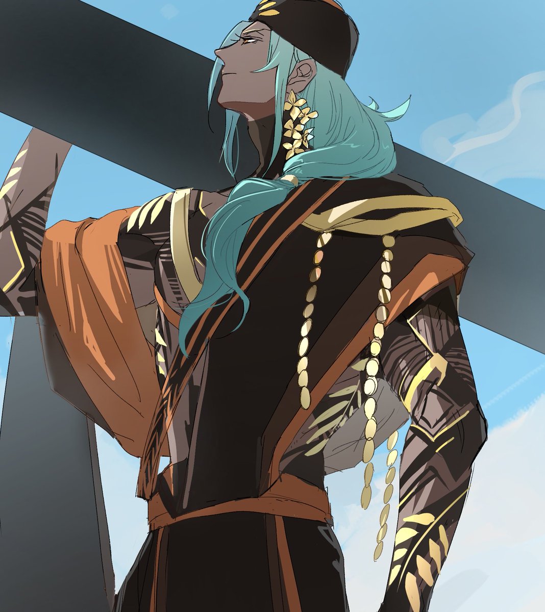 ア王の横顔ばかり描いてしまうし入れ墨の金色の部分をすぐ忘れてしまう愚かな民です