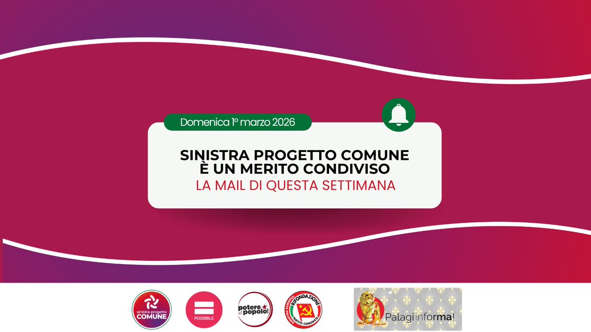#SinistraProgettoComune è un merito condiviso.

Dopo l'intensa giornata di ieri, ci attende una domenica impegnativa. Rimane però importante restituirvi un a sintesi di quanto avvenuto. #Firenze - mailchi.mp/66554a0345c6/s…
