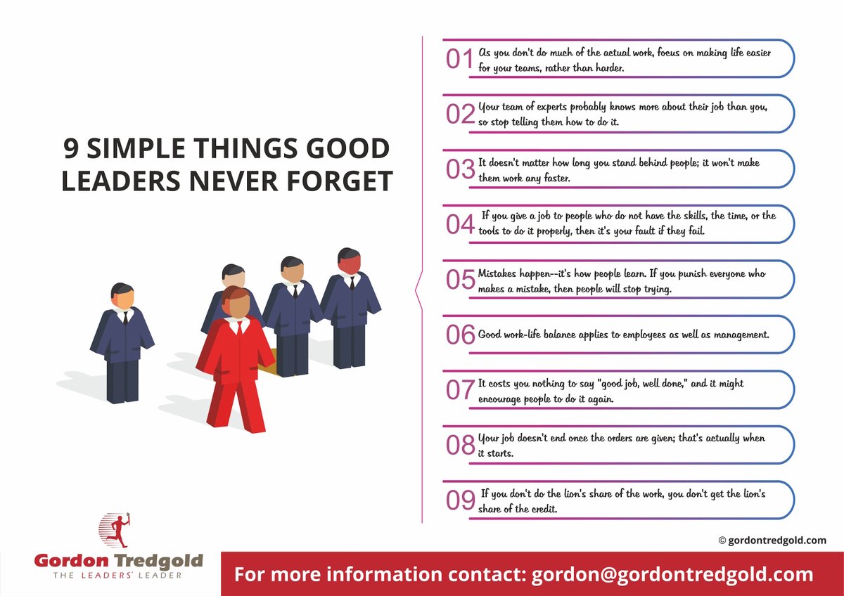 GordonTredgold's tweet photo. 9 things good leaders never forget
#FAST #Leadership https://t.co/8dRcCxHNLj