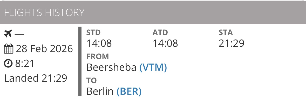 PM Netanyahu’s plane the Wings of Zion arrived in Berlin last night. 

The Israeli PM is wanted by the ICC and Germany has a duty to arrest him under the Rome Statue