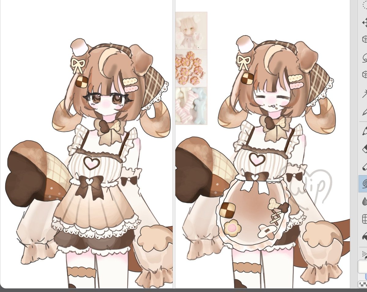Cookie cookie 🍪 

  🤎 reply to add ping when she's ready
#adoptable #wip