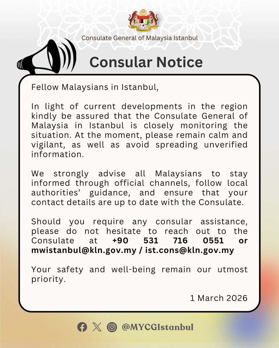 Consulate General of Malaysia in Istanbul tweet media