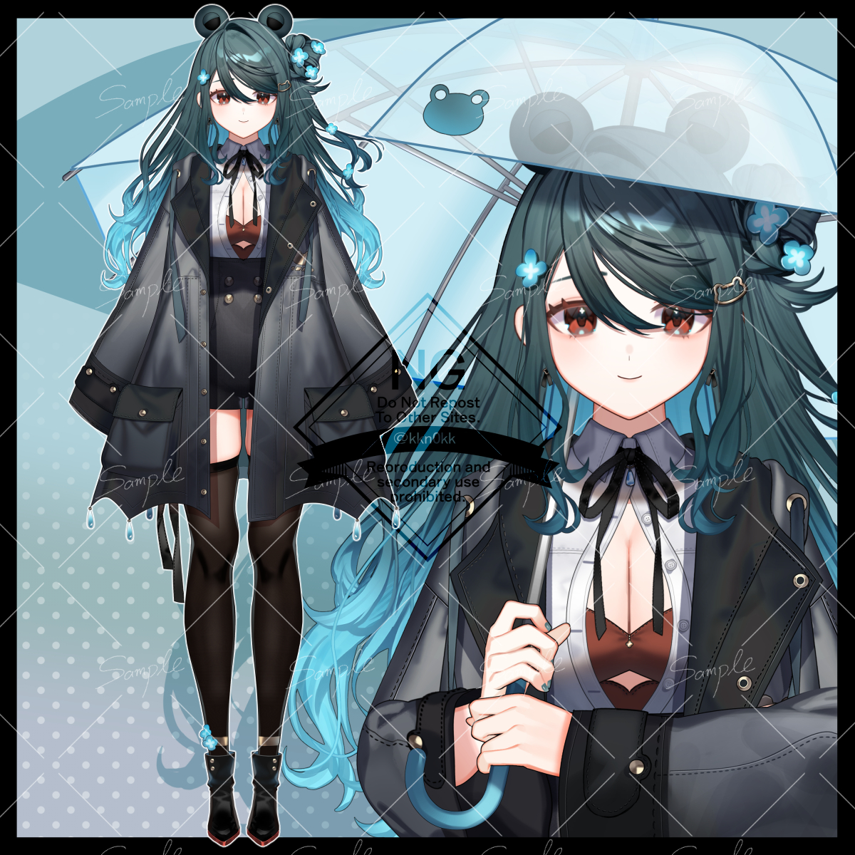 カエルちゃんパーツ分け立ち絵nizimaに審査だしました🐸☂ よろしく