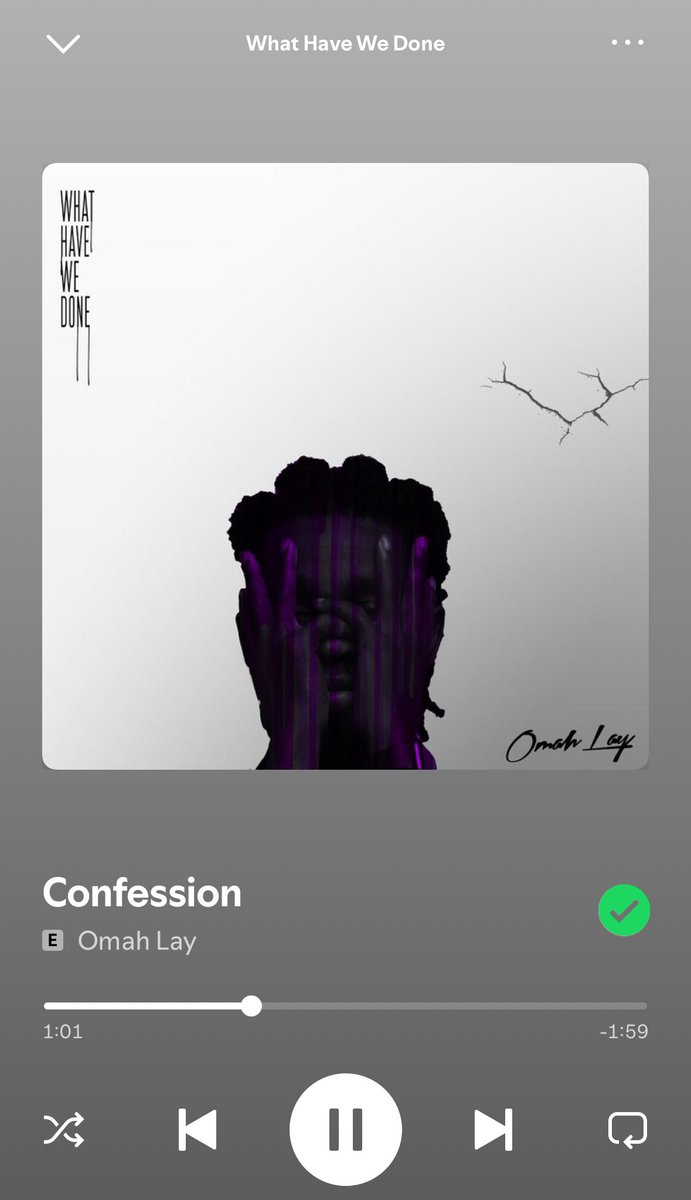clarityof__mind's tweet photo. @Omah_Sam3 @Omah_Lay 20/30
Confession - Omah lay
I got a confession
I wanna tell you my confession
You no know you be my obsession
This thing you do mе na tormention
Don't you see that I am all messed
#SSIAH 💜💜🕊️ https://t.co/x7hkY1YYNs