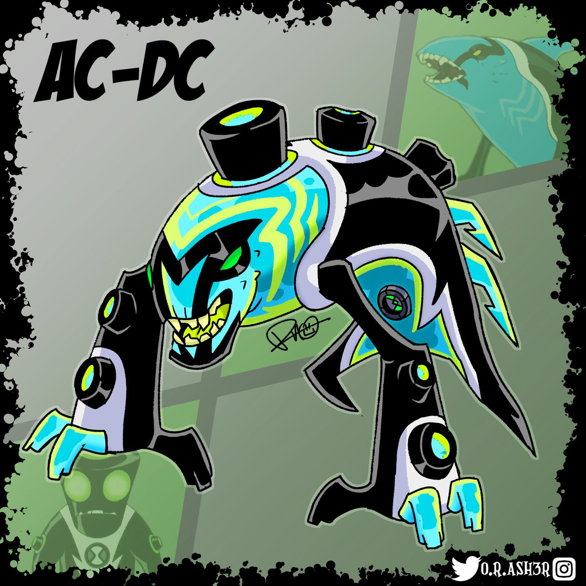 ORAsh3r's tweet photo. #b10fusionfeb Fusion February Day 27: AC-DC
(Arctiguana + Buzzshock) | Reskin Style
This lightning lizard can drop the temp so quick it will shock your system!
#Ben10 #art #FusionLab https://t.co/OcWx6Z1LPM
