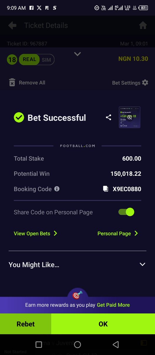 Let's go again for today games 🎮 🎯 only