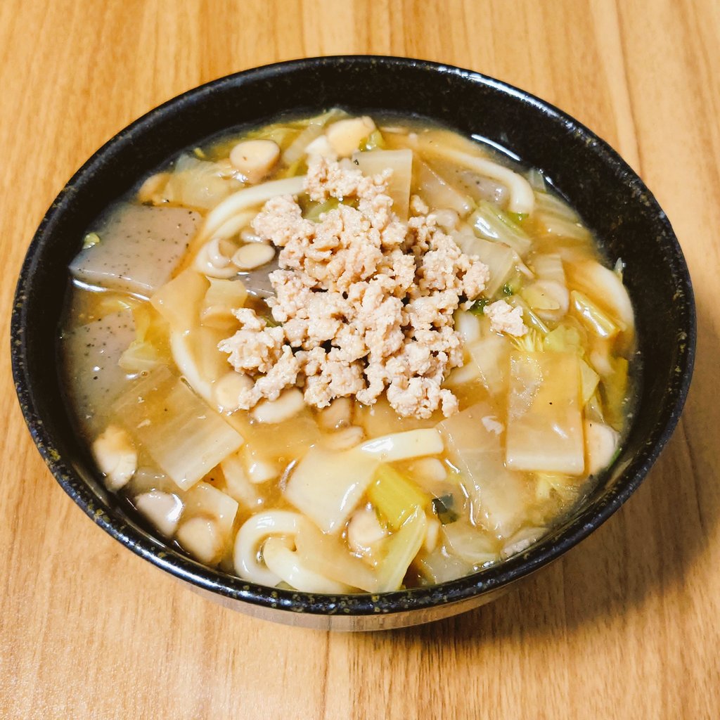 Q_jji's tweet photo. たっぷり野菜の餡掛け鶏そぼろうどん
#料理 #おうちごはん #料理好きと繋がりたい #自炊記録 #簡単レシピ https://t.co/7qNF4wFiKB