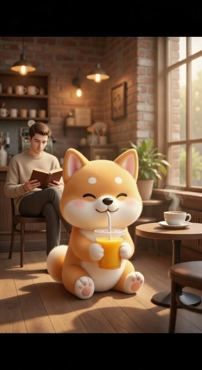 🙍‍♂️今日は暖かくなりましたね！ 私はアイスコーヒーで！ ('ᴥ