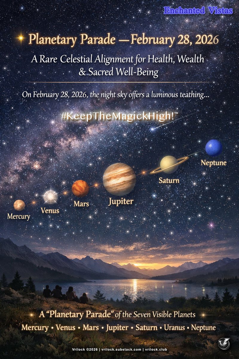 Hope you have a chance of watching Planetary Parade🪐✨
🆕📰Read this new blog👉 '✨ Planetary Parade — February 28, 2026'
open.substack.com/pub/vrilock/p/…