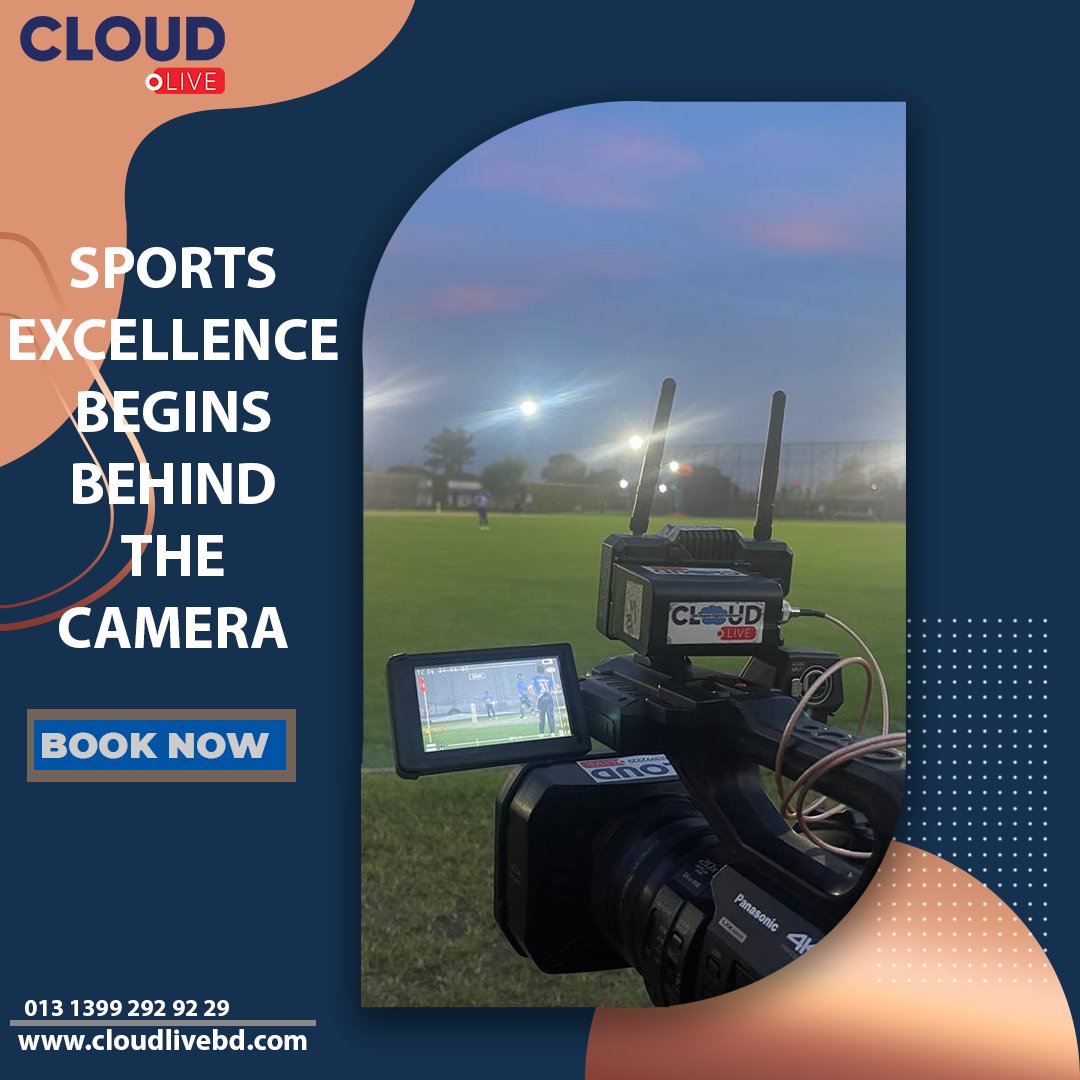 CloudLiveBD's tweet image. SPORTS EXCELLENCE BEGINS BEHIND THE CAMERA
For Any Kind of Production, All Event Solution, Facebook/YouTube Live Stream &amp;amp; Sports Production Please Contact : 01915-888220, 01313-992929
web: cloudlivebd.com
#Cloud #cloudlivebd #corporate #corporateevents #livebroadcast