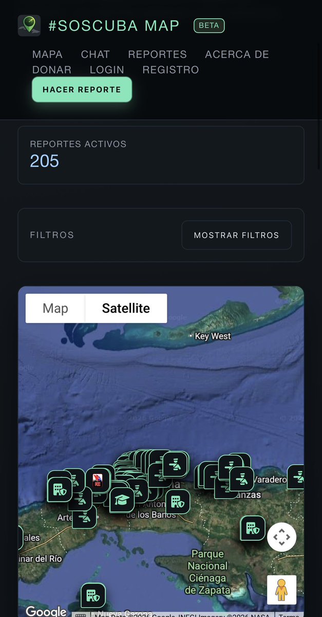 No llegamos a 100 sino que lo sobrepasamos y cerramos el primer día de #SOSCuba Map con 208 centros de represión listados.

Estoy más que orgulloso de esta comunidad que estamos creando.

Únete: mapa.soscuba.org