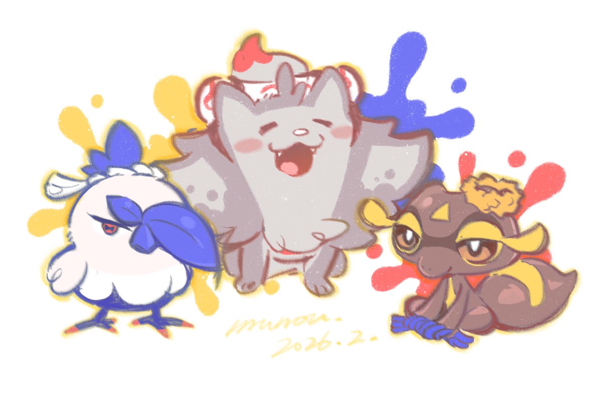 PinkRabbitCube's tweet photo. 色付け ~#すりみ連合 #ポケモン風波 https://t.co/nVechurpqU