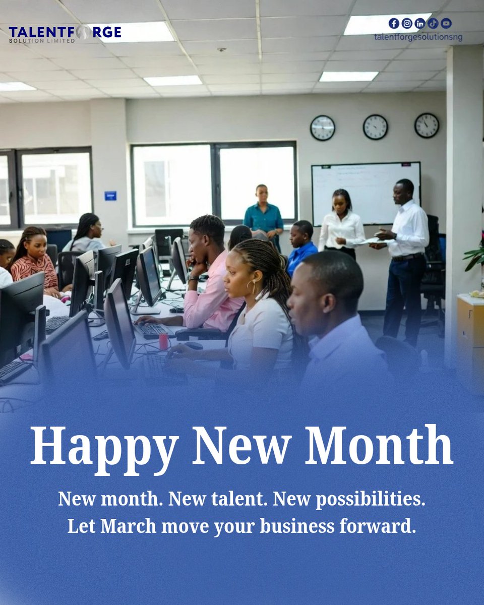talentforgeng's tweet photo. New month, new energy! March is here to help you push your business boundaries. Ready to find the talent that takes you to the next level? Let’s get to work.
#HappyNewMonth #March1st #TalentForge #Recruitment #BusinessTips https://t.co/ZyHcrkTK6t
