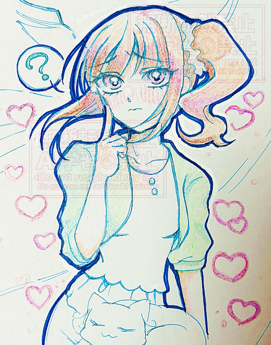 色鉛筆じぇんじぇん色乗らん🥺