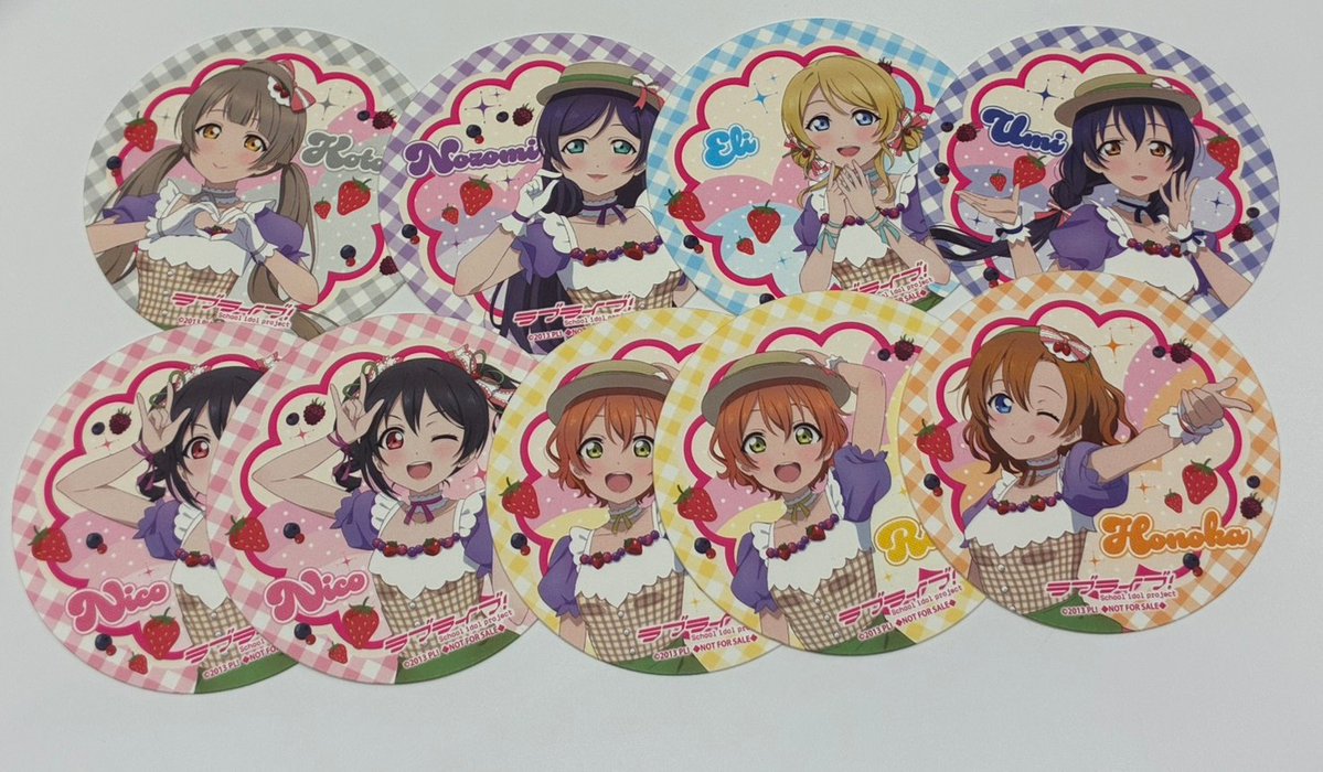 ラブライブ 交換 μ's 6周年 コースター～ 譲)ことり、希、絵里、海未