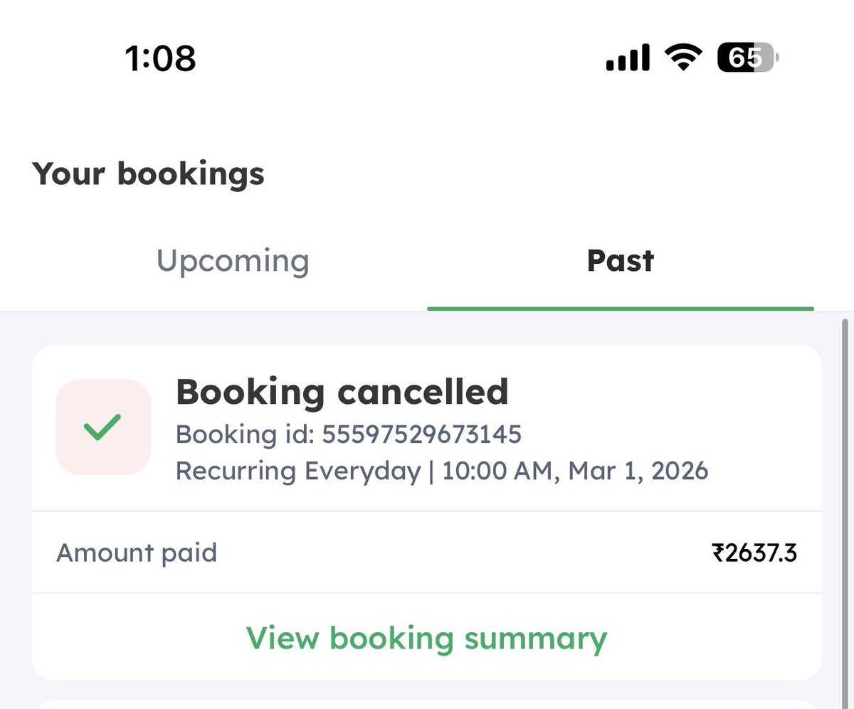 sanugumber's tweet photo. And now booking has been canceled with any confirmation - Who is at the loss @anjalisardana @BainCapital @Glade @just_snabbit - look at poor services from Pronto https://t.co/FUseGeAy2n