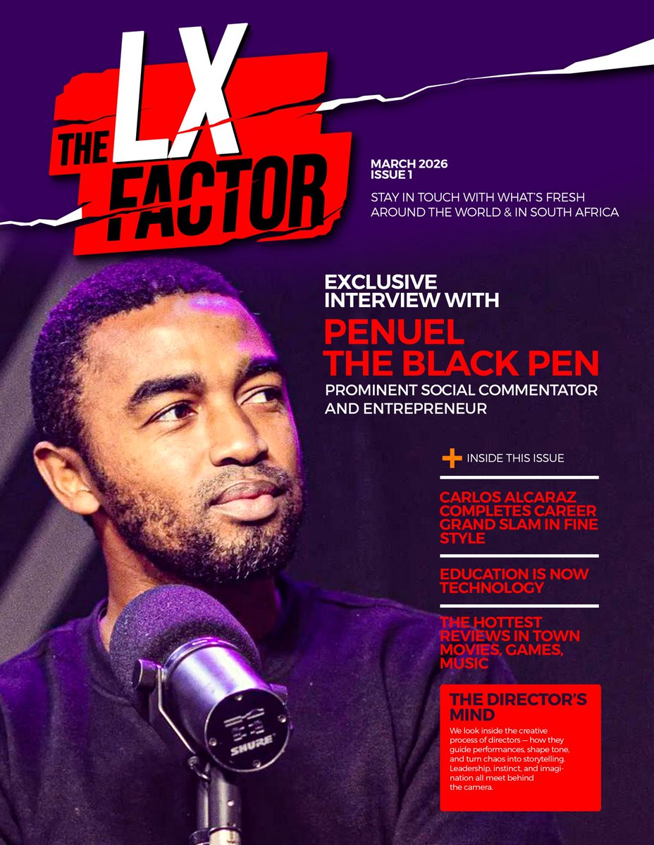 LXSETH's tweet photo. The LX Factor NOW OUT
Meet the mind behind the movement — Penuel Mlotshwa, famously known as “The Black Pen.” Bold. Thought-provoking. Unapologetically intellectual. From powerful conversations to fearless social commentary. @GodPenuel 
#TheBlackPen #SouthAfricanVoices https://t.co/edLEjz3HD1