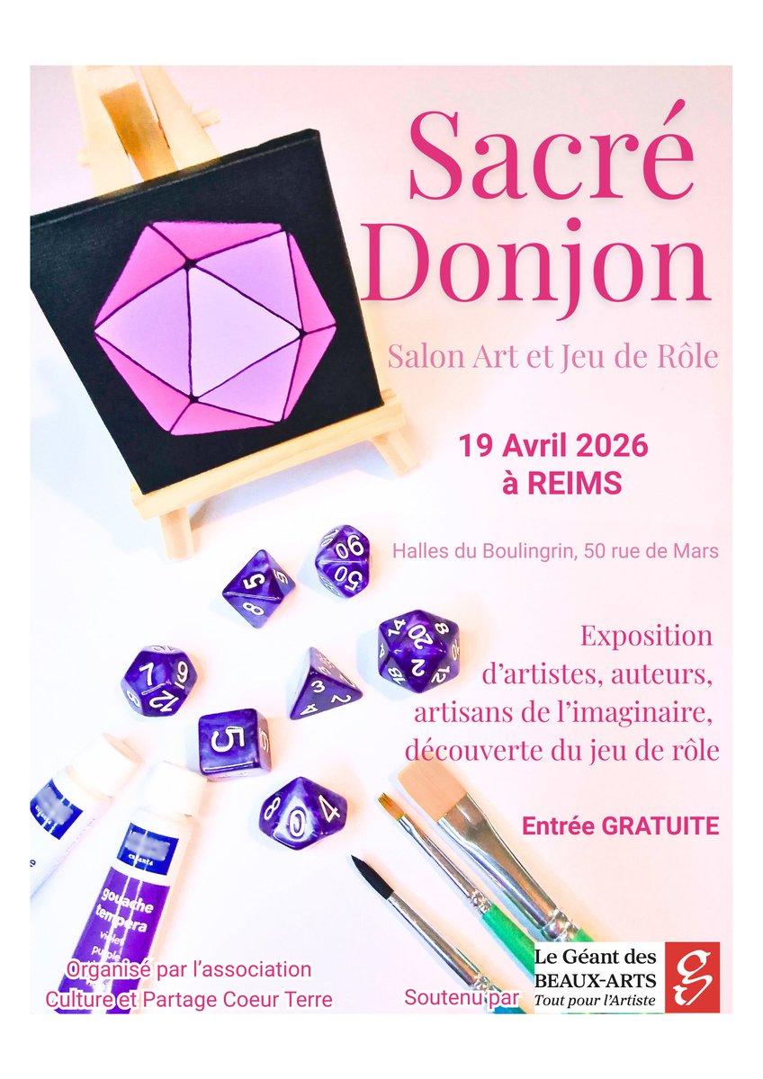 Sokh_Arathiel's tweet photo. Si vous êtes intéressés par cet événement, afin d'exposer, veuillez contactez Sacredonjonreims sur Instagram ! 
#art #jdr #artisanat https://t.co/4OyYlraoq5