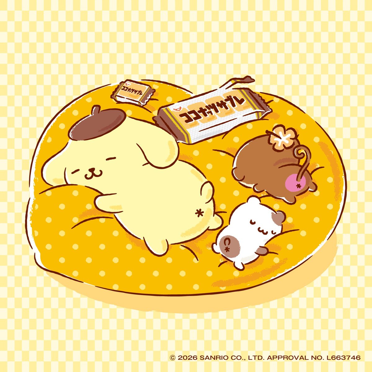 ポムポムプリンたちがココナッツサブレを食べて、のんびりひとやすみ中のようです…。

今日から開始のキャンペーン詳細は
coconut-sable.jp/sablepurin/

#ココナッツサブレ
#ポムポムプリン
#3月20日はサブレの日