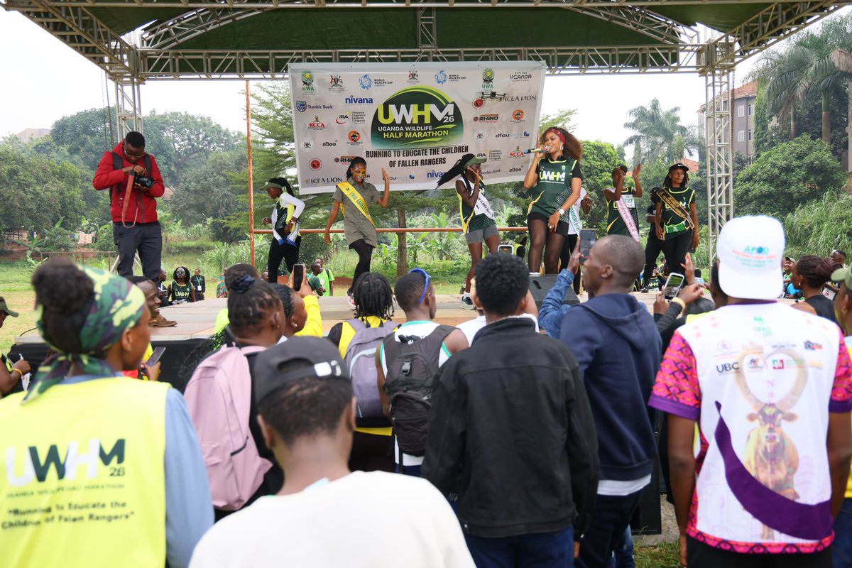Jannie_jennah's tweet photo. Aaaahhh we're still sweating. But not from running now. We're vibing to @SpiceDianaUg at the #WildlifeConcert
Thank you Star Gyal for supporting conservation and tourism. #UWHM2026 https://t.co/UhJqHhzeK4