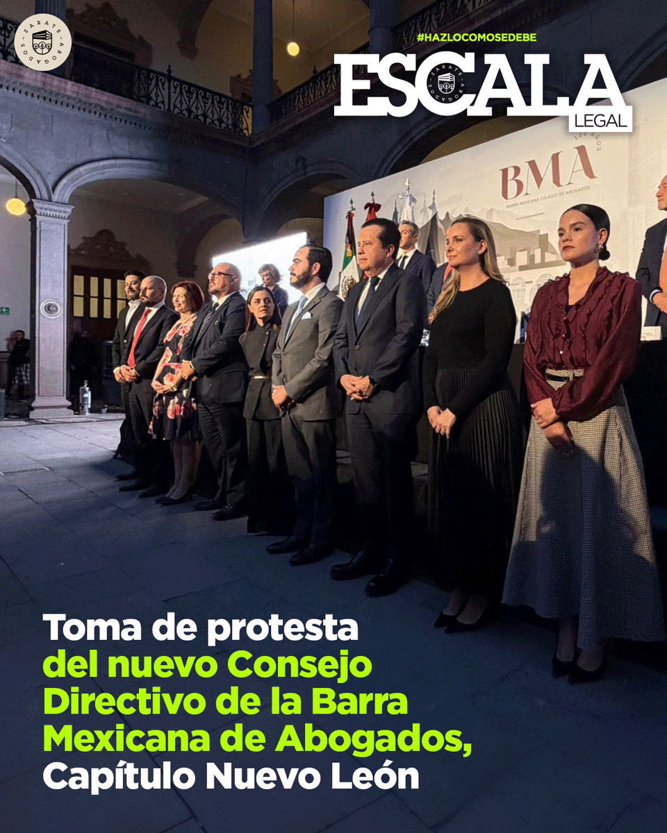 Avril Martínez Caballero asumió la presidencia del nuevo Consejo Directivo de la Barra Mexicana de Abogados, Capítulo Nuevo León <a href="/BMA_NL/">BMA Capítulo NL</a> (2026-2028), donde participa también <a href="/priscilavieyra/">Priscila Vieyra</a>, abogada de <a href="/zarateabogados/">Zárate Abogados</a> 

escalalegal.com/2026/02/28/tom…
