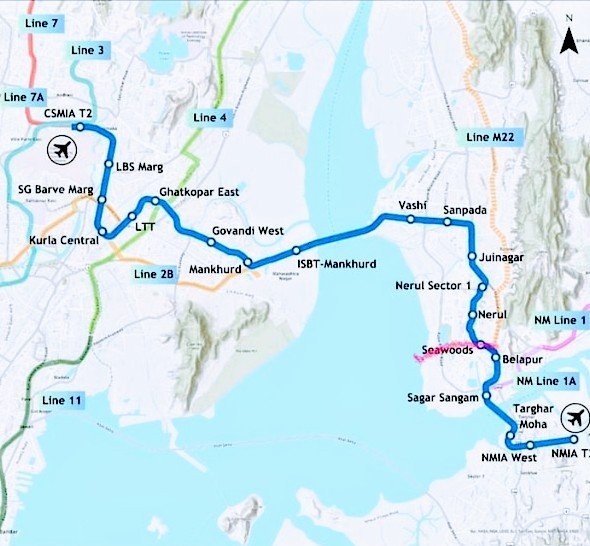 Last night Central Government approved the Golden line 8 of Mumbai metro with an estimated cost of ₹ 22,862 crores

The 35 km line connects CSMIA T2 with NMIA with multiple stations. 15 km will be underground and the rest will be elevated 

40% of the cost will be beared by CG!