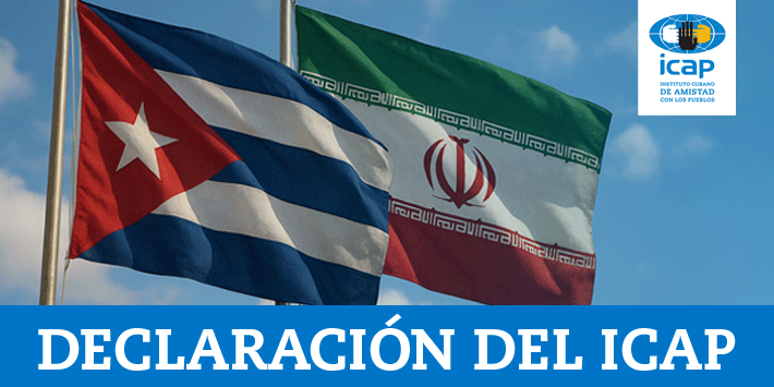 siempreconcuba's tweet photo. 🇨🇺🇮🇷 El Instituto Cubano de Amistad con los Pueblos (ICAP) expresa su más enérgica condena a los ataques militares conjuntos perpetrados en el día de hoy por Estados Unidos e Israel contra la República Islámica de Irán. (1/2)

https://t.co/yK20IM30yR

#ICAPCuba #CubaPorLaPaz https://t.co/i9GDKfVG1g