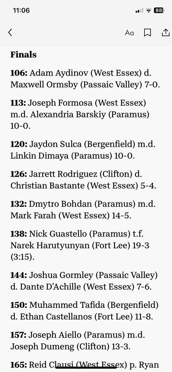 Paramus HS Wrestling tweet media