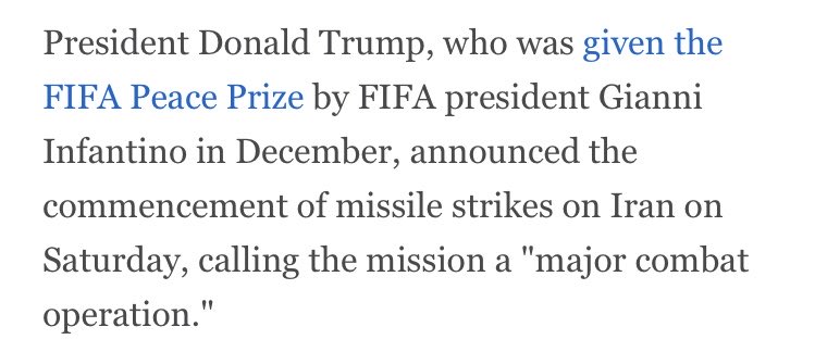 Hmm. This is the peace award winner who once said the U.S. needed to stop being the “world police”. Kidnap a sovereign nation’s leader; kill random boaters with no due process; attack a country just like Russia did. Hmm.